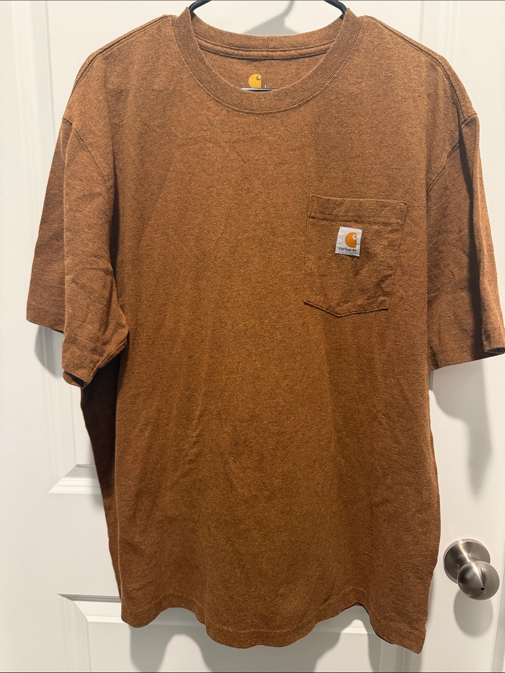 Carhartt Men's Pocket Tee in Rust Brown